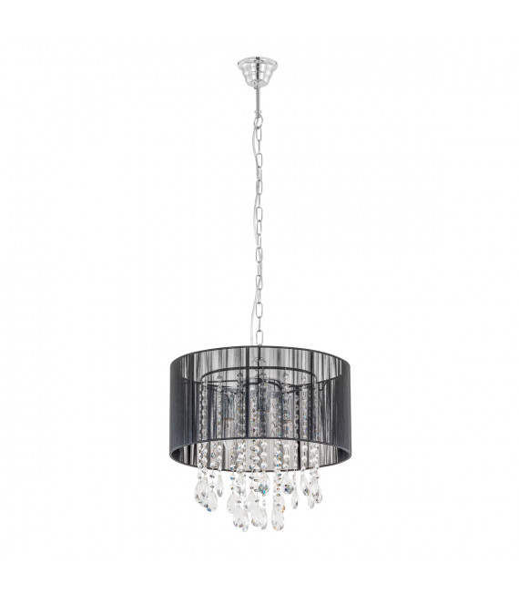 Lampada a sospensione in cristallo nero Essence