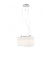 Classic Antonio Chrome pendant lamp 3 glass bulbs