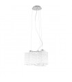Classic Antonio Chrome pendant lamp 3 glass bulbs