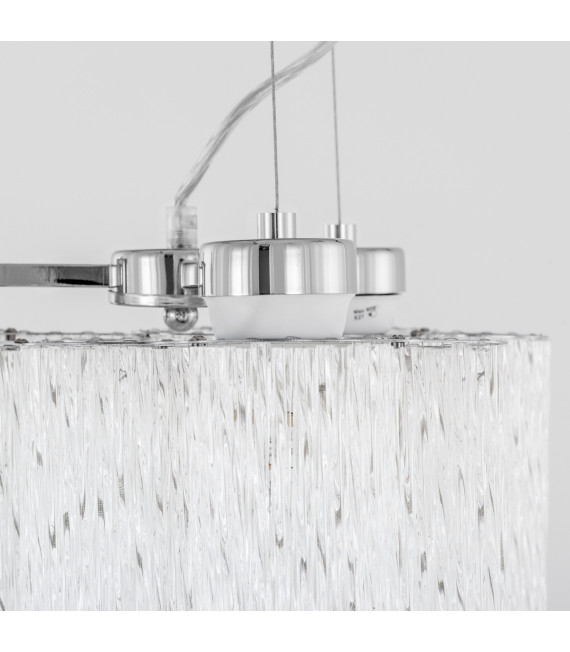 Classic Antonio Chrome pendant lamp 3 glass bulbs