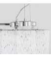 Suspension classique Antonio Chrome 3 ampoules en verre