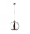 Suspension moderne Laurent Chrome 1 ampoule