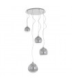 Laurent Chrome modern pendant light 4 bulbs