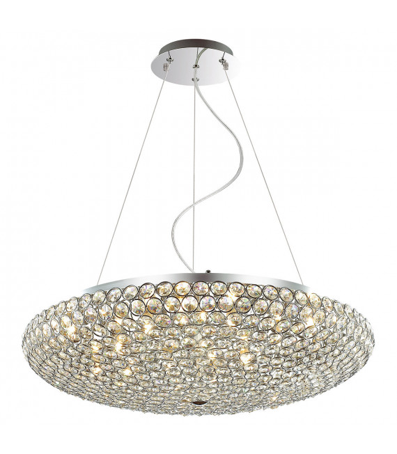 Santo Chrome classic pendant light 12 bulbs