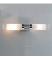 Applique murale pour salle de bains moderne Hook Chrome 2 ampoules