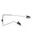 Industrial and retro Davis Black 2-light wall sconce