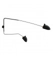 Industrial and retro Davis Black 2-light wall sconce
