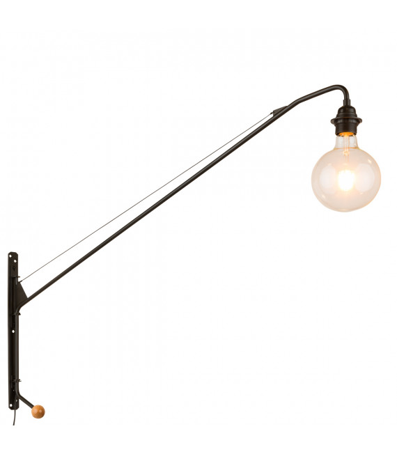 Industrial and retro wall light Dexter Black