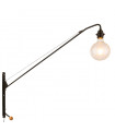 Industrial and retro wall light Dexter Black