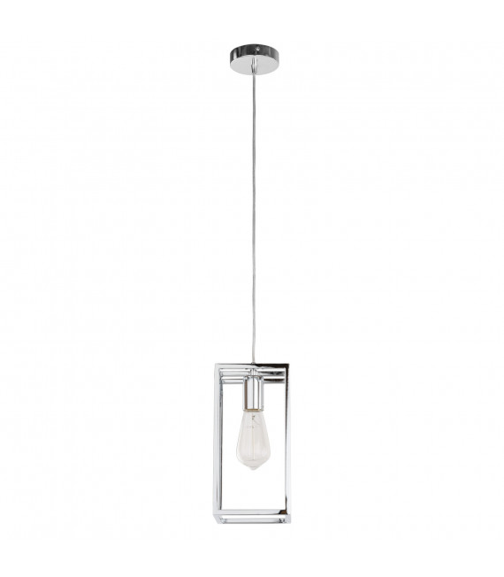 Lampada a sospensione industriale e retrò Sigalo Chrome