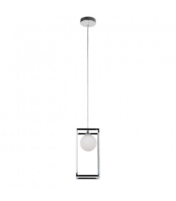 Lampada a sospensione industriale e retrò Daisy Chrome