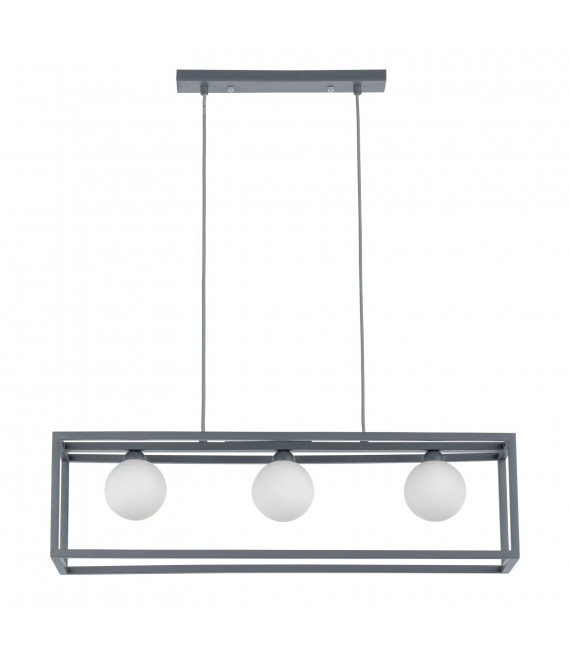 Lampada a sospensione industriale e retrò Sigalo Grey sabbia