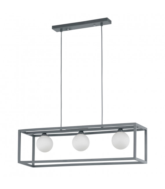 Lampada a sospensione industriale e retrò Sigalo Grey sabbia