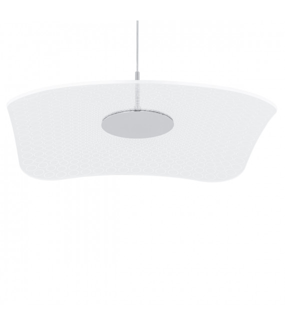 Suspension moderne Blossom Chrome, transparent