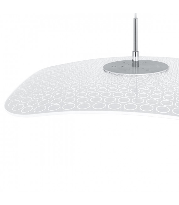 Moderna lampada a sospensione Blossom Chrome, trasparente