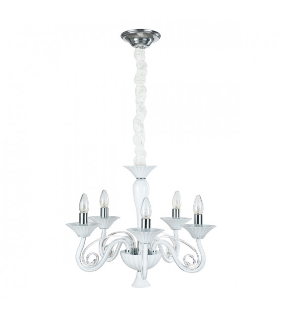 Modern chandelier Verona white 5 bulbs