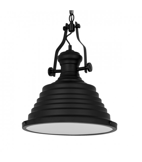 Lámpara colgante industrial y retro Maeva Black