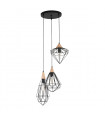 Industrial and retro pendant light Maelle Black 1 bulb