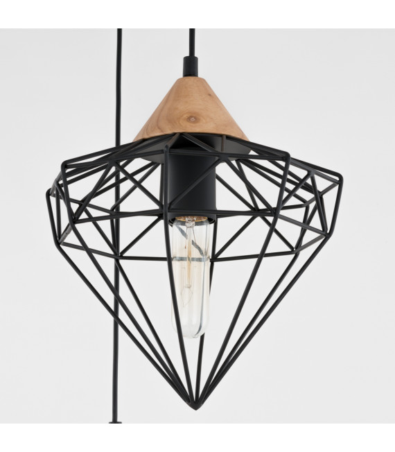 Industrie- und Retro-Pendelleuchte Maelle Black