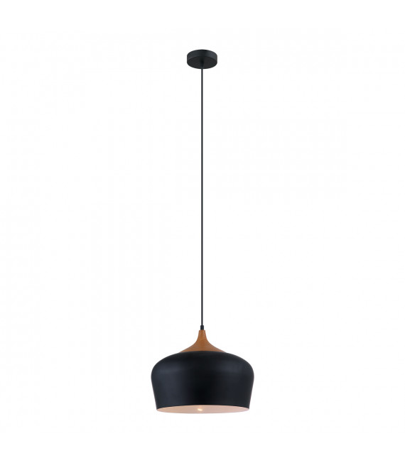 Suspension moderne Britta Noir 1 ampoule