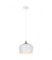 Suspension moderne Britta blanc, acier et aluminium