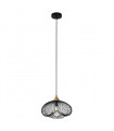 Suspension industrielle et rétro Nuka Noir en bois