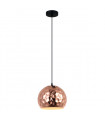 Suspension moderne Grelium Noir, cuivre