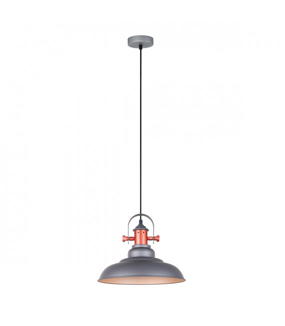 Industrie- und Retro-Pendelleuchte Temper Grey, Kupfer