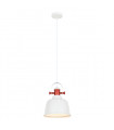 Industrial and retro pendant light Treppo White, copper