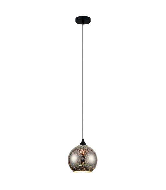 Lampada a sospensione moderna Andromeda 3D Nera, colorata