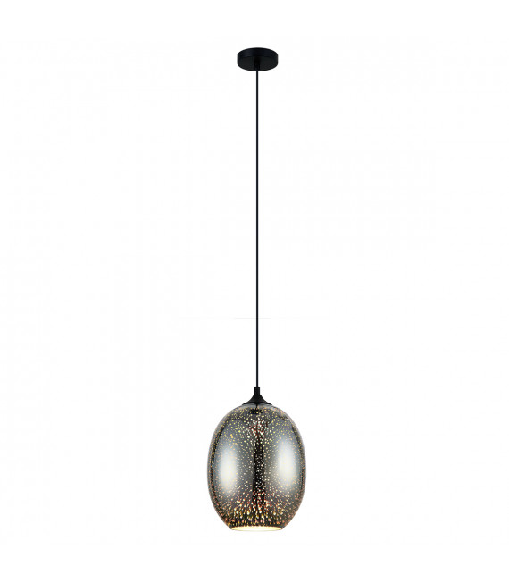 Lampada a sospensione moderna Andromeda 3D Nera, colorata