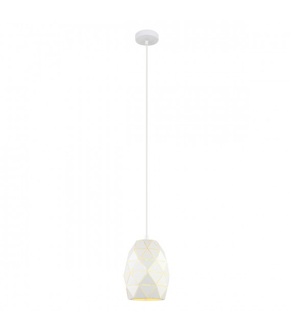 Suspension moderne Harley blanc 1 ampoule