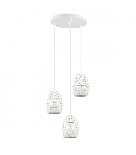 Modern pendant light Harley white 3 bulbs