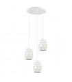 Modern pendant light Harley white 3 bulbs