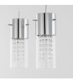 Marqu Chrome 2-light crystal pendant light