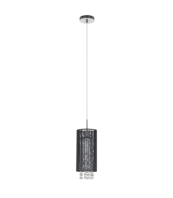 Lampada a sospensione in cristallo Lana BK nera