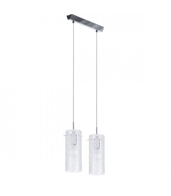 Modern hanging lamp Naolin Chrome, white 2 bulbs