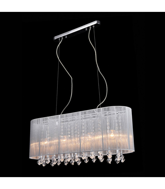 Isla white crystal pendant light 4 bulbs