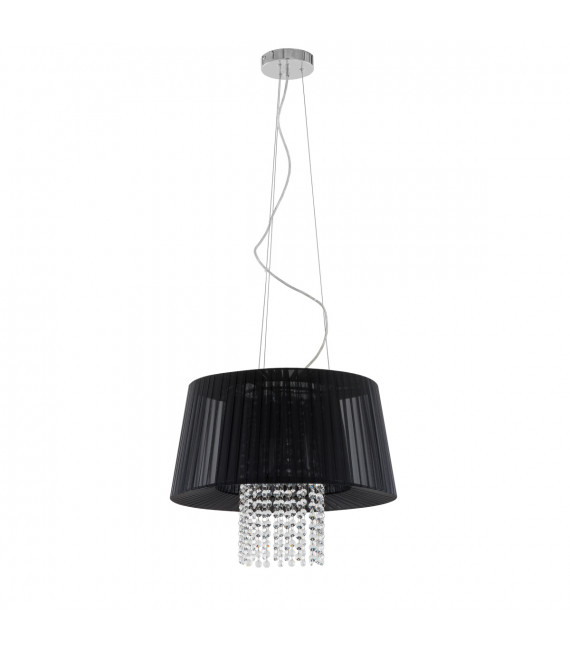 Lámpara colgante de cristal Luisa Negro