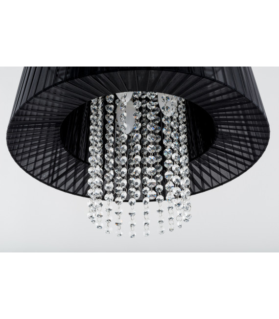 Lámpara colgante de cristal Luisa Negro