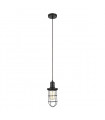 Industrial and retro pendant lamp Synthia Black in metal