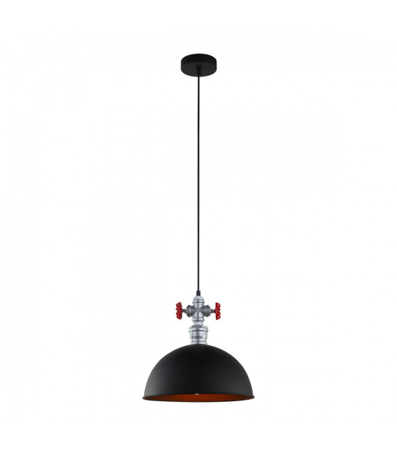 Industrie- und Retro-Pendelleuchte Rosa Black