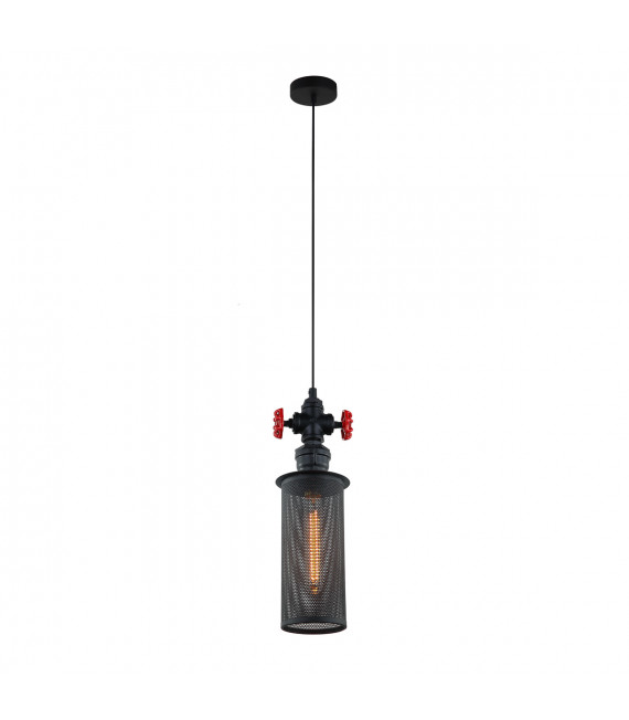 Lampada a sospensione industriale e retrò Clubbo Black