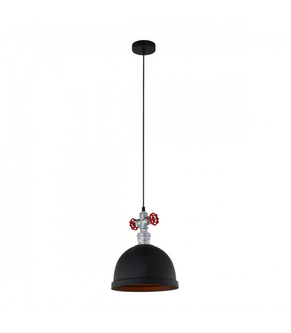 Industrial and retro suspension Mokka Black silver