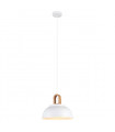 Danito white wooden modern hanging lamp