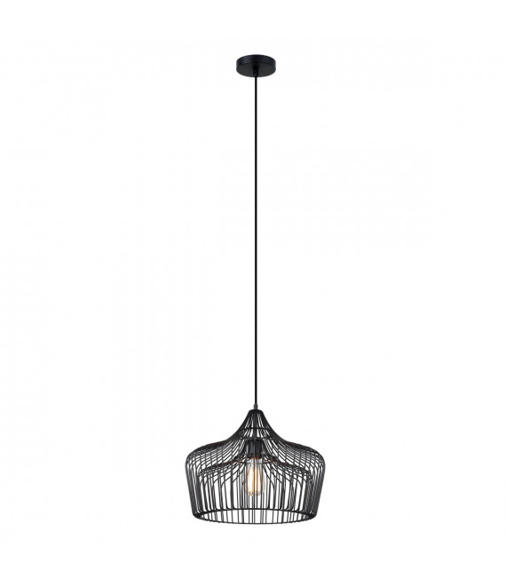 Industrial and retro hanging lamp Fabiola Black
