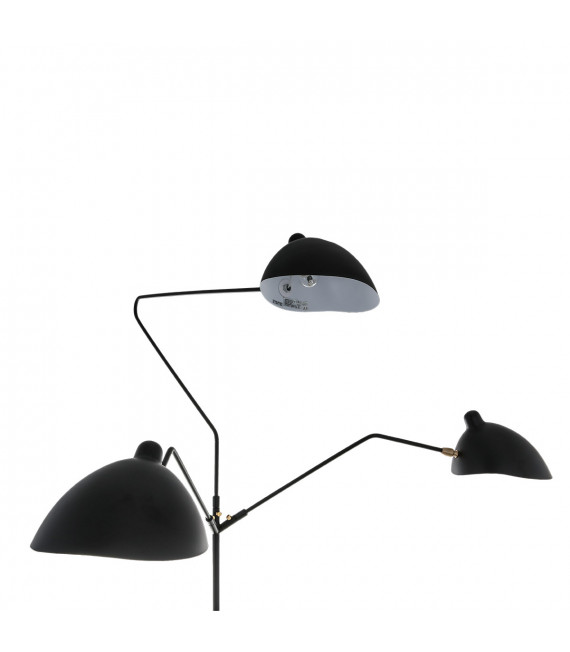Industrial and retro floor lamp Davis Black