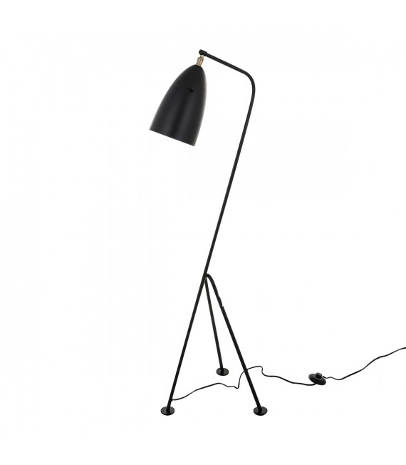 Lampada da terra industriale e retrò Levigne Black