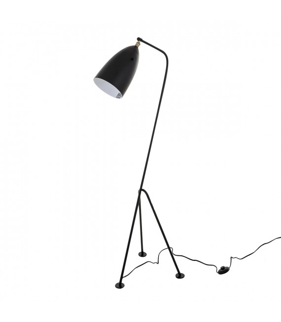 Lampada da terra industriale e retrò Levigne Black