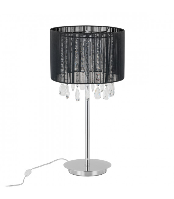 Lámpara de escritorio Essence de cristal negro